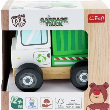 Zabawka drewniana - Garbage truck Śmieciarka 61764 Trefl