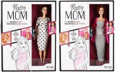 PROMO Lalka w ciąży Mama 29cm z niespodzianką 499064 Mega Creative MIX cena za 1 szt