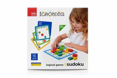 PROMO Drewniana gra logiczna 16el 900514