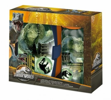Zestaw Bidon aluminiowy + śniadaniówka Jurassic World JP00016 Kids Euroswan