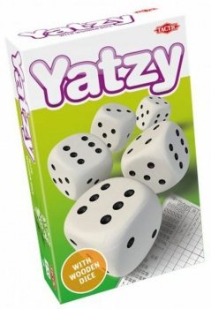 Gra kościana Yatzy - drewniane kostki (podłużna bez ołówka) 58469 TACTIC