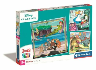 PROMO Clementoni Puzzle 3x48el SuperColor square Disney Classic 25302