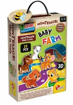 PROMO Montessori baby Farma dziecięca drewniana 96886 LISCIANI