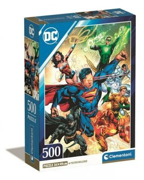 PROMO Clementoni Puzzle 500el Compact DC Comics Justice League 35531