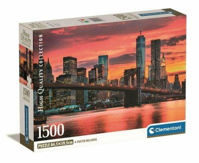PROMO Clementoni Puzzle 1500el Compact East River o zmierzchu 31712
