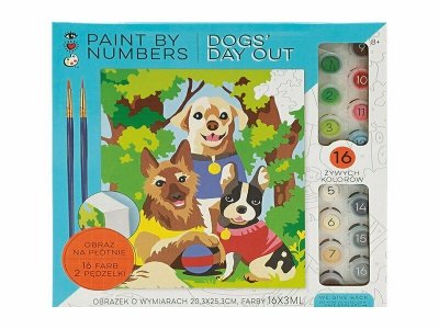 Malowanie po numerach Psy 20,3x25,3cm 9202 STNUX