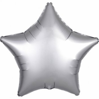 Balon foliowy Lustre srebrny gwiazda 48cm 9914127