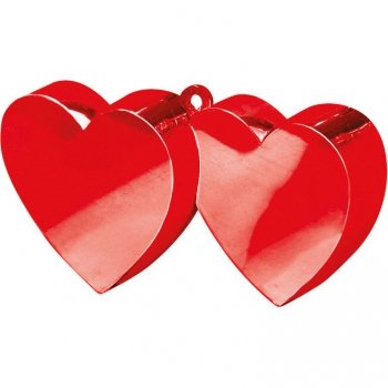 Ciężarek do balonów foliowych 170g czerwone serca 11711