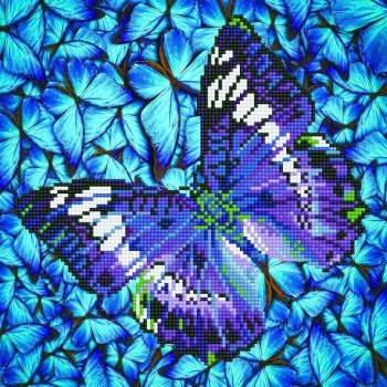 PROMO Haft diamentowy Diamond Dotz Fioletowy motyl 38x38cm DD5017
