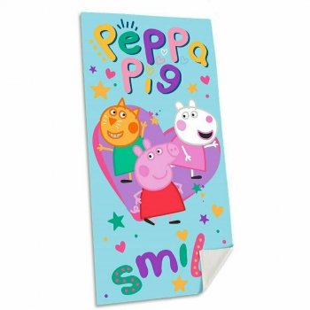 Ręcznik kąpielowy / plażowy 70x140cm bawełna Peppa Pig Świnka Peppa PP09059 Kids Euroswan