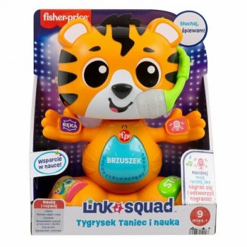 PROMO Fisher-Price Link Squad Tygrysek Taniec i nauka HYL33 MATTEL