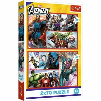 Puzzle 2x70el Zostań bohaterem. Marvel Avengers 34439 Trefl