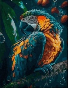 Diamentowa mozaika Papuga niebieska 30x40cm 1009408
