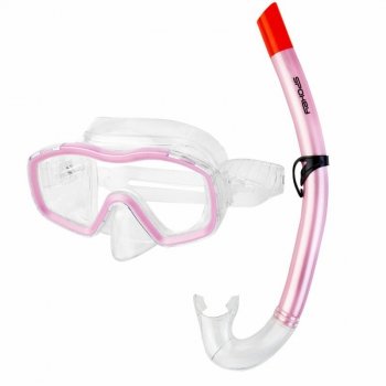 Zestaw do nurkowania: maska + fajka junior różowy BOMBI GIRL 928196 Spokey