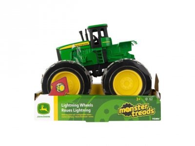 TOMY TOMY John Deere traktor Monster świec.opony 46434