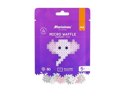 MARIOINEX Klocki micro waffle 80el Słoń 03438