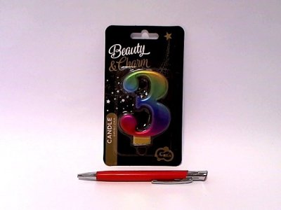 GODAN Świeczka B_C Cyferka3 Galaxy 8cm PF-SCG3 15192