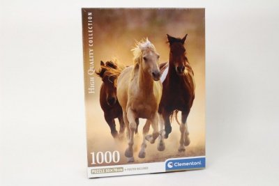 CLEMENTONI - PUZZLE CLE puzzle 1000 Compact Running Horses 39771