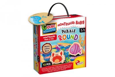 DANTE Lisciani Montess.Baby Wood puzzle round 96916