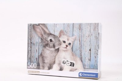 CLEMENTONI - PUZZLE CLE puzzle 500 Compact Cat _ Bunny 35539