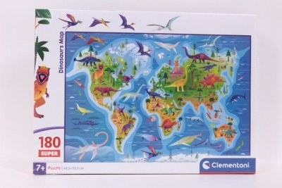 CLEMENTONI - PUZZLE CLE puzzle 180 SuperKolor Dinosaurs map 29790