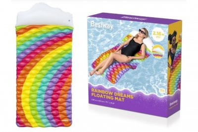 BESTWAY Mata pływająca tęczowa 216x80cm B44107 47683