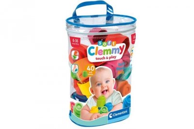 CLEMENTONI - ZABAWKI CLE BABY Clemmy woreczek z 40 klockami 17878