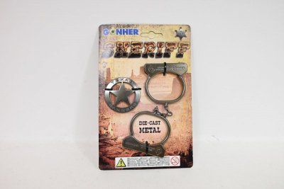 GONHER - PIST. NA SPŁONKĘ GONHER kajdanki+metal.odznaka szeryfa 314/0 31404