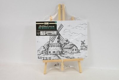 OMEGA TOYS Płótno ze wzorem-sztaluga 30x23 Młyn 20409