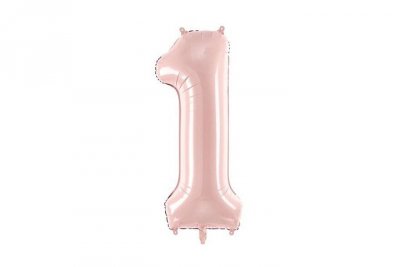 PARTYDECO Balon fol.Cyfra 1 72cm j.róż 34181