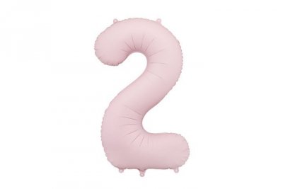 PARTYDECO Balon fol.Cyfra 2 86cm j.róż 76143