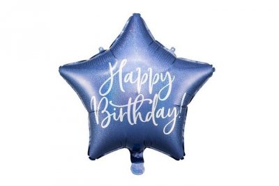 PARTYDECO Balon fol.HappyBirthday 40cm granat 70919