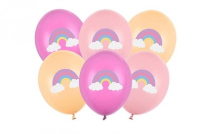 PARTYDECO Balony 30cm Tęcza mix A6 46818