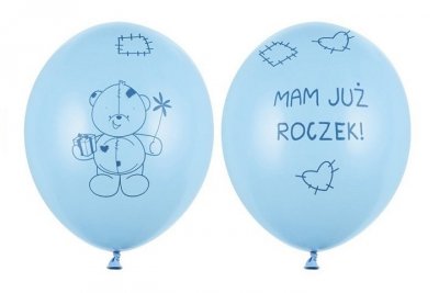 PARTYDECO Balony 30cm Miś mam już... P. BabyBlue A6 97055