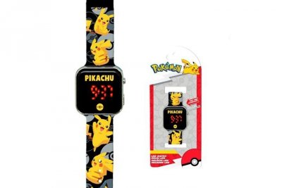KIDS EUROSWAN HISZPANIA Pokemon Pikachu zegarek cyfrowy LED 87113