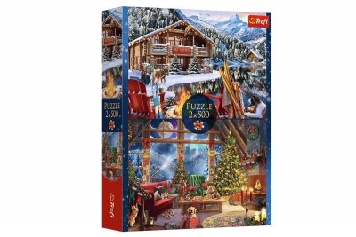 TREFL PUZZLE 2x500 XMAS Święta w górach 37540