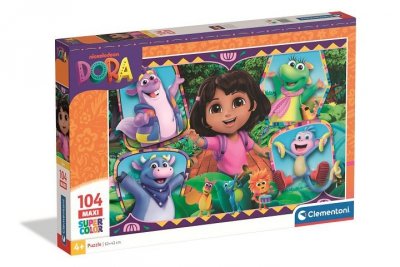 CLEMENTONI - PUZZLE CLE puzzle 104 Maxi SuperKolor Dora 25077