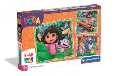 CLEMENTONI - PUZZLE CLE puzzle 3x48 SuperKolor Dora 25078