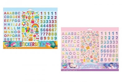 OMEGA TOYS Naklejki literki i cyferki 2wz 100101R 23684