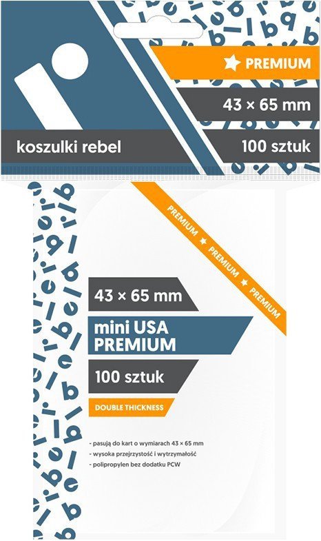 Rebel Koszulki 43x65 mm Mini USA Premium 100 sztuk