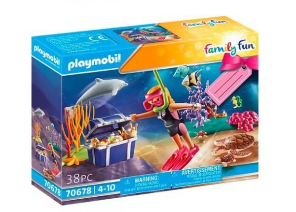Playmobil Zestaw figurek Family Fun 70678 Zestaw upominkowy Płetwonurek - poszukiwaczka skarbów