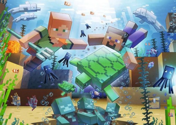 Ravensburger Polska Puzzle 1000 elementów Minecraft Mozaika
