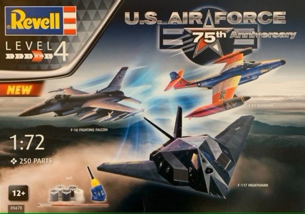 Revell Zestaw upominkowy Samoloty US Air Force 75TH 1/72