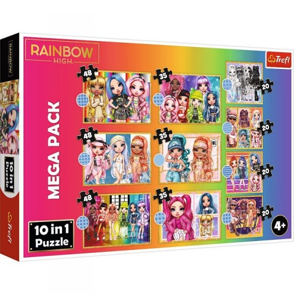 Trefl Puzzle 10in1 Kolekcja modnych laleczek Rainbow High