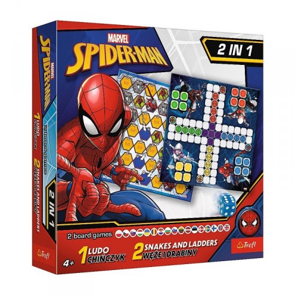 Trefl Gra 2w1 Chińczyk / Węże i drabiny, Spider-Man