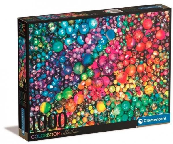 Clementoni Puzzle 1000 elementów Compact Colorboom Marbles