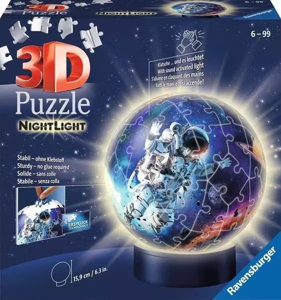 Ravensburger Polska Puzzle 3D Świecąca kula Astronauta