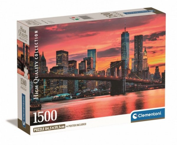 Clementoni Puzzle 1500 elementów Compact East River at Dusk