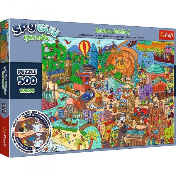 Trefl Puzzle 500 elementów Spy Guy Lost Items Europa