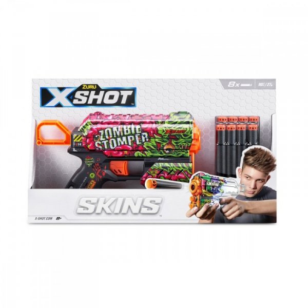 ZURU X-Shot Wyrzutnia SKINS FLUX  (8 Strzałek) Wyrzutnia wzór A